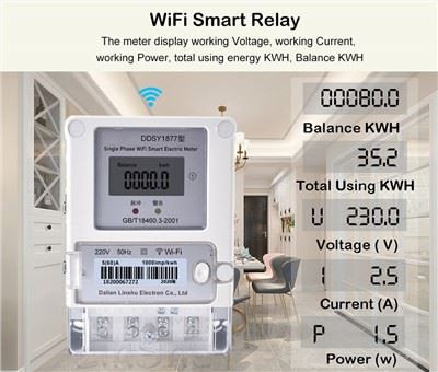 Medidor de energía de alquiler con WiFi Tipo montado en la pared